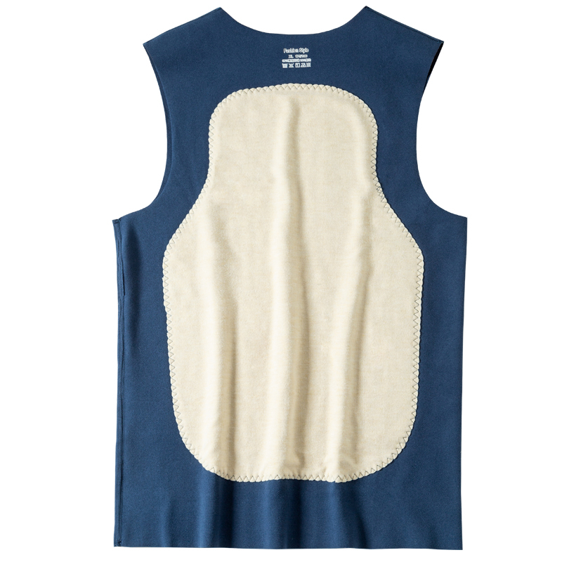 Széles vállú mellény V-nyakú, kasmír-selyem keverék, vast szövet, őszi-téli viseletre