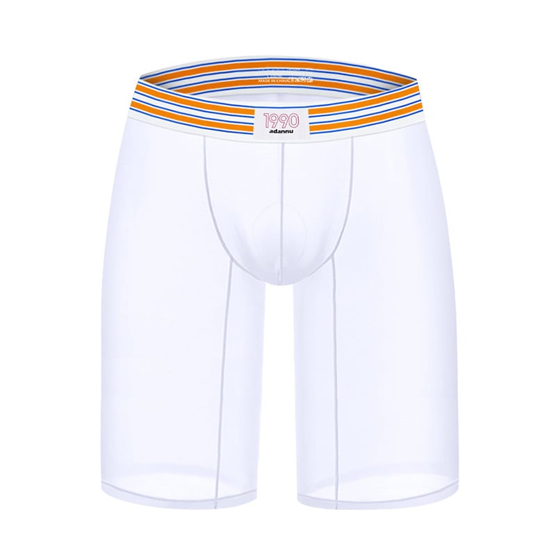 ADANNU Ανδρικά μποξέρ με μεσαία μέση - νάιλον, πλεχτό ύφασμα, ανύψωση γλουτών, αντιβακτηριακό