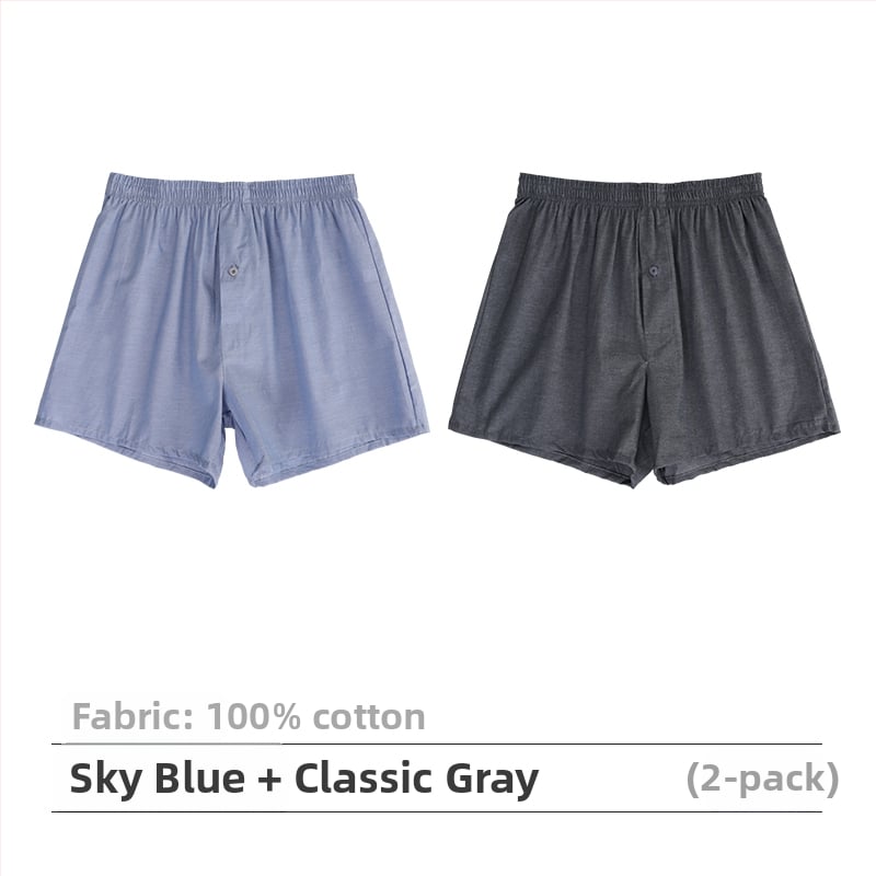 Ανδρικά μποξέρ σορτς από βαμβάκι, χαλαρή εφαρμογή, μεσαία μέση и επένδυση στην περιοχή καβάλ πάνω από 95% βαμβάκι, για άνοιξη