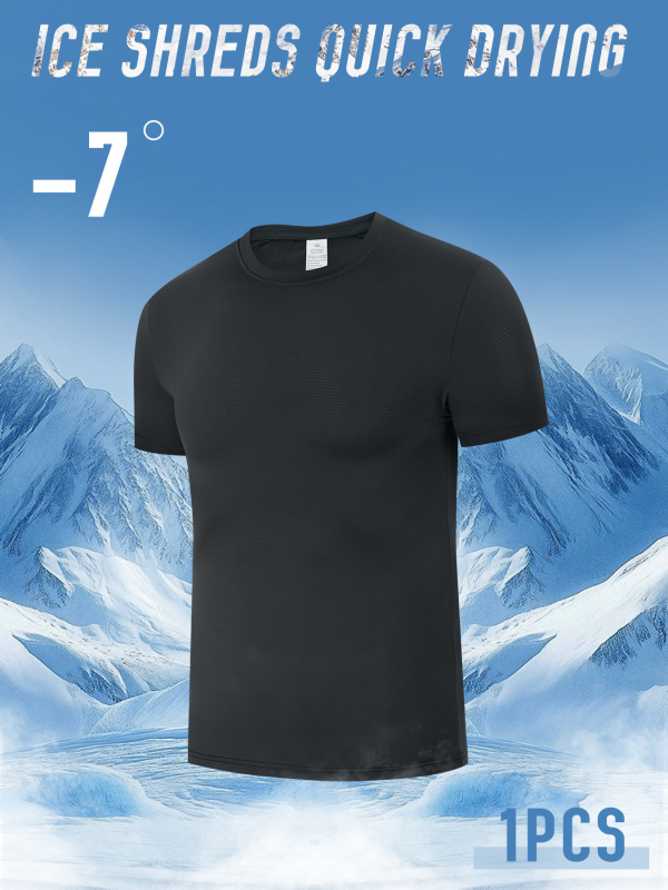 Sporta T-krekls ar reglāna piedurknēm, apaļš kakla izgriezums, brīva piegriezums, neilona materiāls 81–90%, elpojošs un mitrumu vadīt.