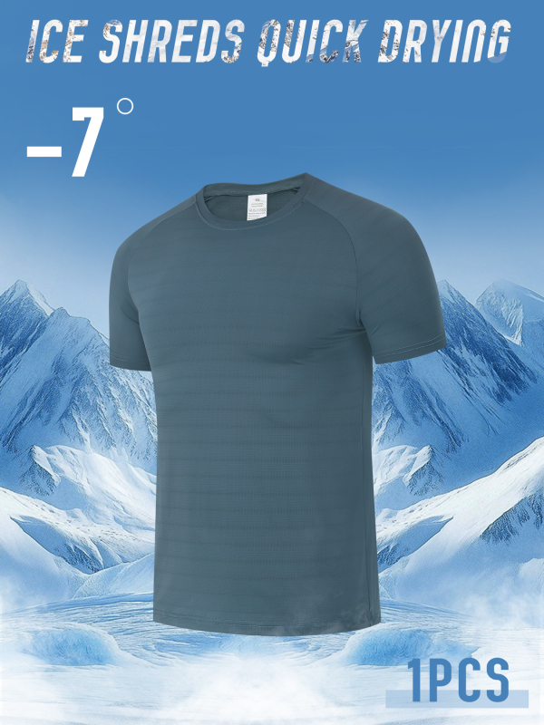 Sporta T-krekls ar reglāna piedurknēm, apaļš kakla izgriezums, brīva piegriezums, neilona materiāls 81–90%, elpojošs un mitrumu vadīt.