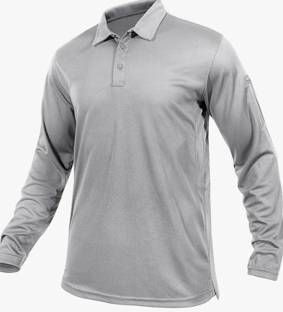 Vīriešu polo krekls ar garām piedurknēm, Slim fit, poliester 95% materiāla saturs, blokveida raksts