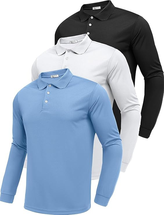 Vīriešu polo krekls ar garām piedurknēm, Slim fit, poliester 95% materiāla saturs, blokveida raksts