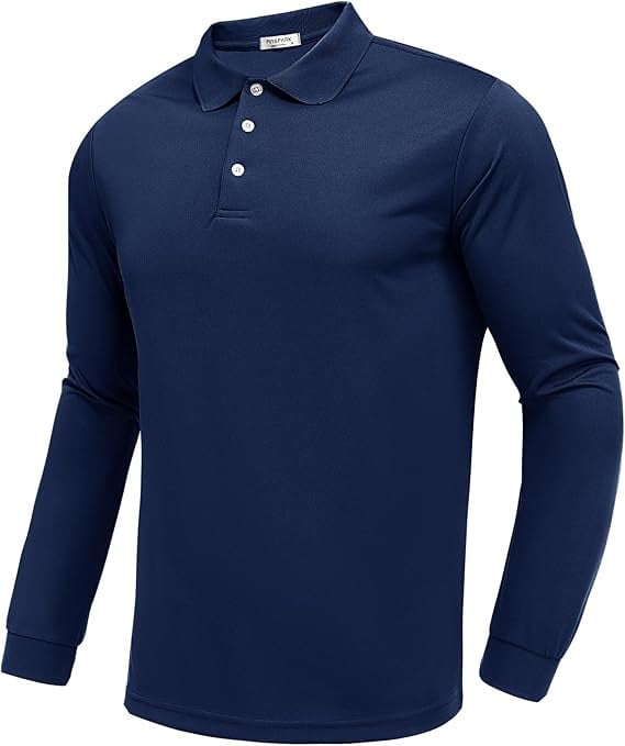 Vīriešu polo krekls ar garām piedurknēm, Slim fit, poliester 95% materiāla saturs, blokveida raksts