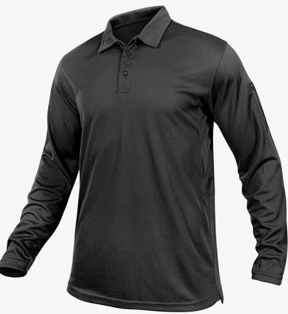 Vīriešu polo krekls ar garām piedurknēm, Slim fit, poliester 95% materiāla saturs, blokveida raksts