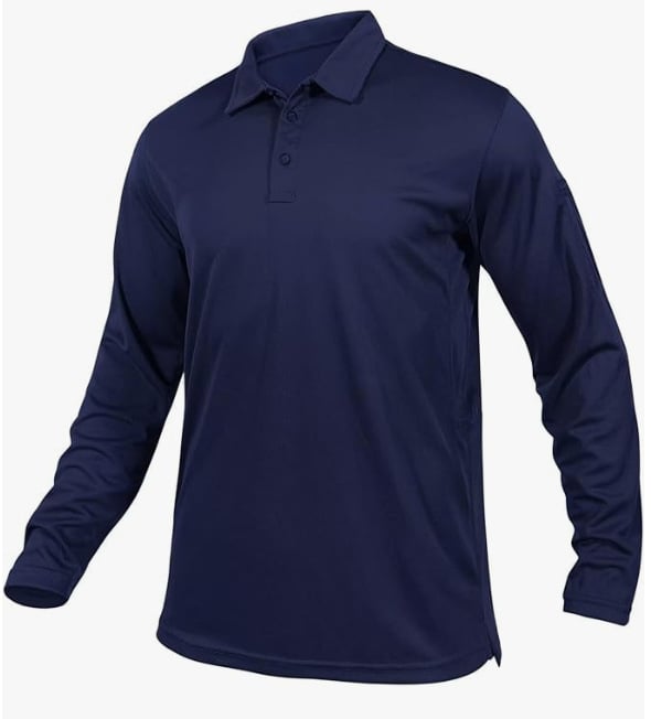 Vīriešu polo krekls ar garām piedurknēm, Slim fit, poliester 95% materiāla saturs, blokveida raksts