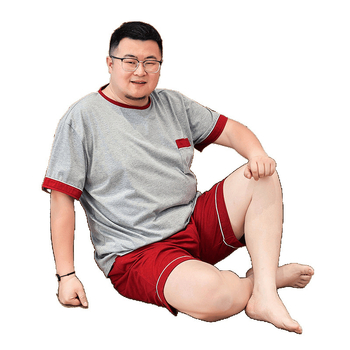 Pižama iš 100% medvilnės, ultra plona, su apvaliu kaklo iškirpte, vasaros namų drabužiai