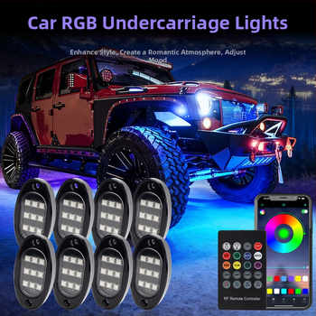 Αυτοκινητικό LED ambient φωτιστικό κάτω από το αμάξωμα με έλεγχο μέσω εφαρμογής — 12V, καθολική συμβατότητα, μοντέλο qfd152