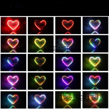 Ηλεκτρονικά Υλικά – DIY κιτ LED σε σχήμα καρδιάς και ροή φωτός, 7 χρώματα LED; Κωδικός προϊόντος akNGKSbD, Μάρκα Domestic Brand, Μοντέλο 1
