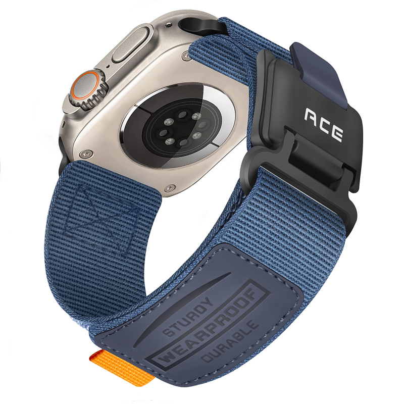 Apple Watch 1–9 suderinamas nailoninės magnetinės kilpos dirželis su Velcro užsegimu (50 g)