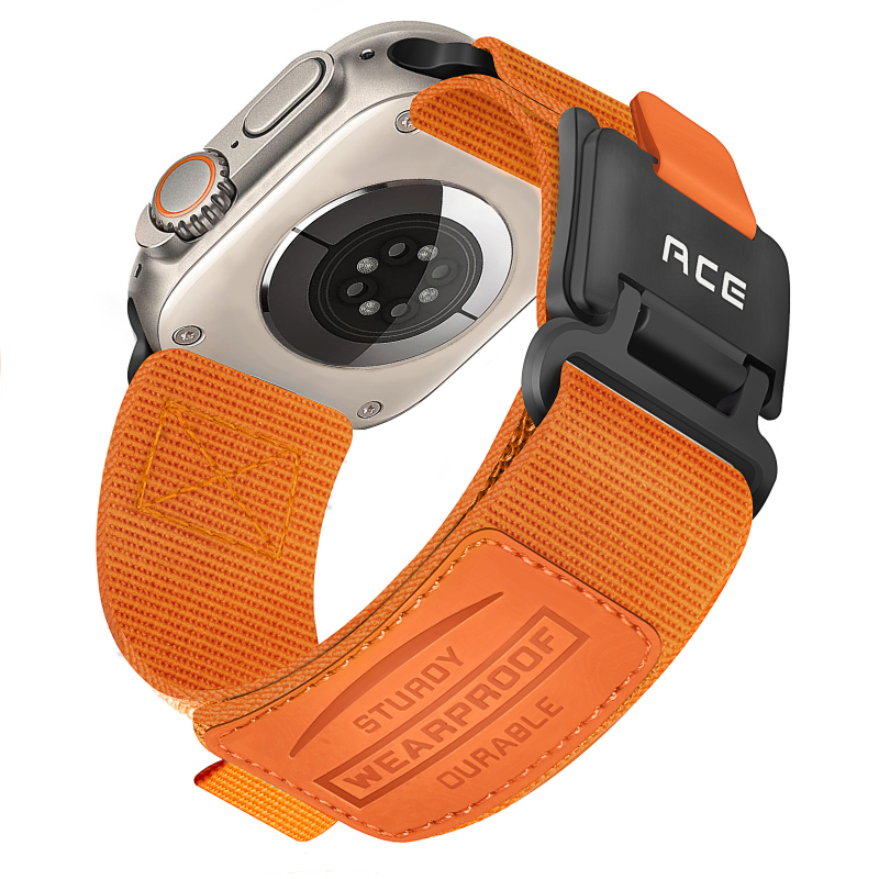 Apple Watch 1–9 suderinamas nailoninės magnetinės kilpos dirželis su Velcro užsegimu (50 g)