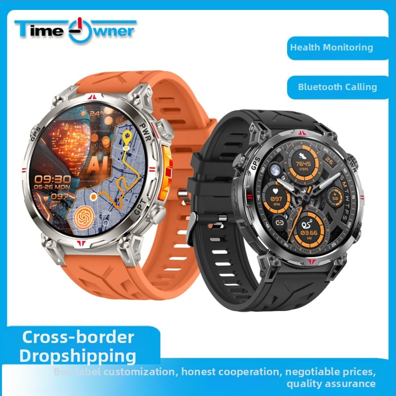 KC93 išmanusis laikrodis: širdies ritmo matavimas, kraujo deguonies lygis, GPS, Bluetooth skambučiai, AMOLED ekranas