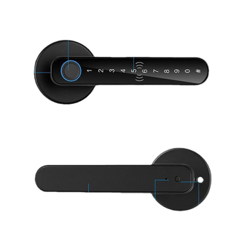 Έξυπνο κλείδωμα πόρτας εσωτερικών θυρών SS-DZL με βιομετρικό αποτύπωμα, κωδικό πρόσβασης και κλειδί; αποθήκευση 100 αποτυπωμάτων, >100000 κύκλοι ξεκλειδώματος, σάρωση <0,5 s, τροφοδοσία DC, εύρος λειτουργίας -10°C έως 60°C