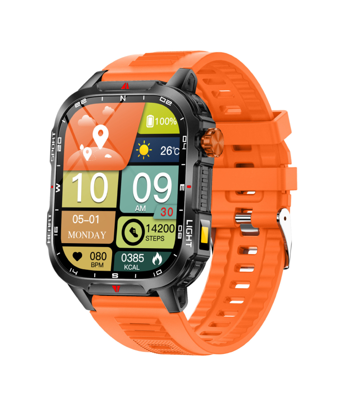 V35 υπαίθριο αθλητικό ρολόι: μπαταρία 1100mAh, οθόνη TFT 2,01 ιντσών, ABS+PC περίβλημα, κλήσεις Bluetooth