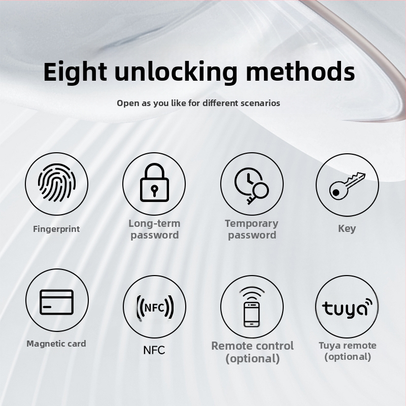 Умен електронен бравов механизъм за интериорни дървени врати с отпечатък, длан, парола, разпознаване на лица и дистанционно отключване; панел от алуминиев сплав