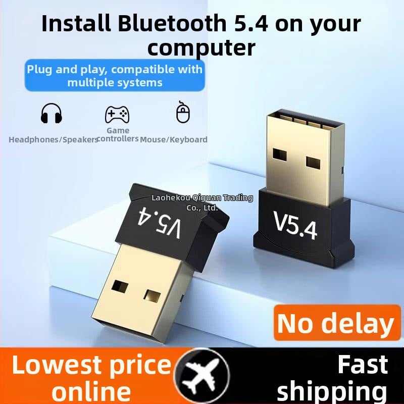 Bluetooth USB δέκτης για ακουστικά, ποντίκι και ήχο — χωρίς οδηγούς; Bluetooth 5.0/5.1/5.3, εμβέλεια έως 20 μ; Huawei τσιπ