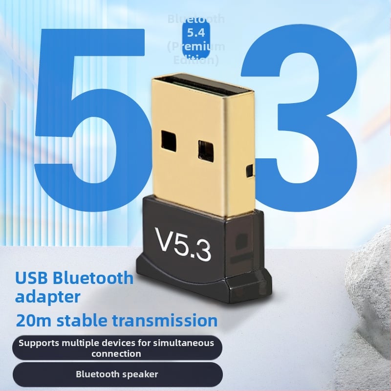 Bluetooth USB δέκτης για ακουστικά, ποντίκι και ήχο — χωρίς οδηγούς; Bluetooth 5.0/5.1/5.3, εμβέλεια έως 20 μ; Huawei τσιπ