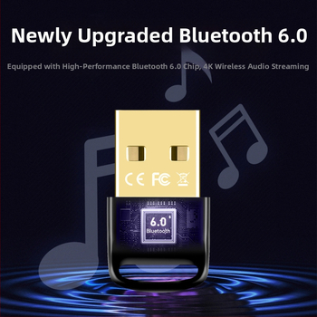 Bluetooth USB 6.0 adapter (USB interfész, Plug-and-Play, 3 Mbps átviteli sebesség, 20 m hatótávolság)