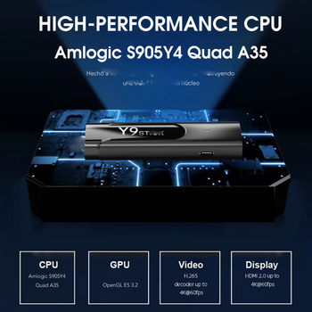 Κουτί Android TV με επεξεργαστή Jingchen Y4, 2GB RAM, 16GB αποθήκευσης, 1080p, USB διεπαφή, TF κάρτας υποστήριξη, Bluetooth τηλεχειριστήριο