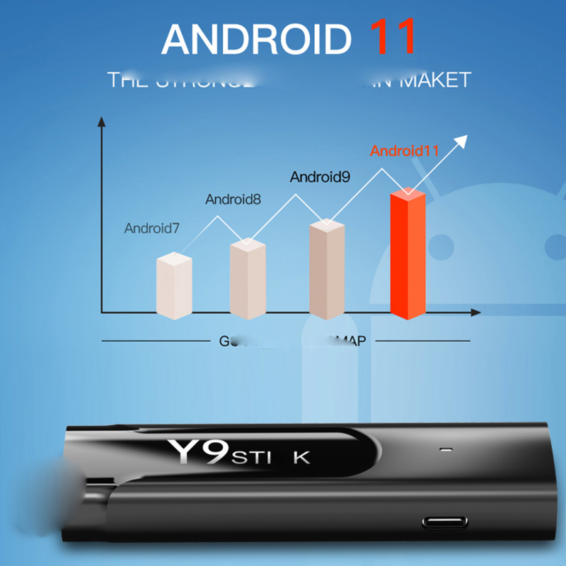 Κουτί Android TV με επεξεργαστή Jingchen Y4, 2GB RAM, 16GB αποθήκευσης, 1080p, USB διεπαφή, TF κάρτας υποστήριξη, Bluetooth τηλεχειριστήριο