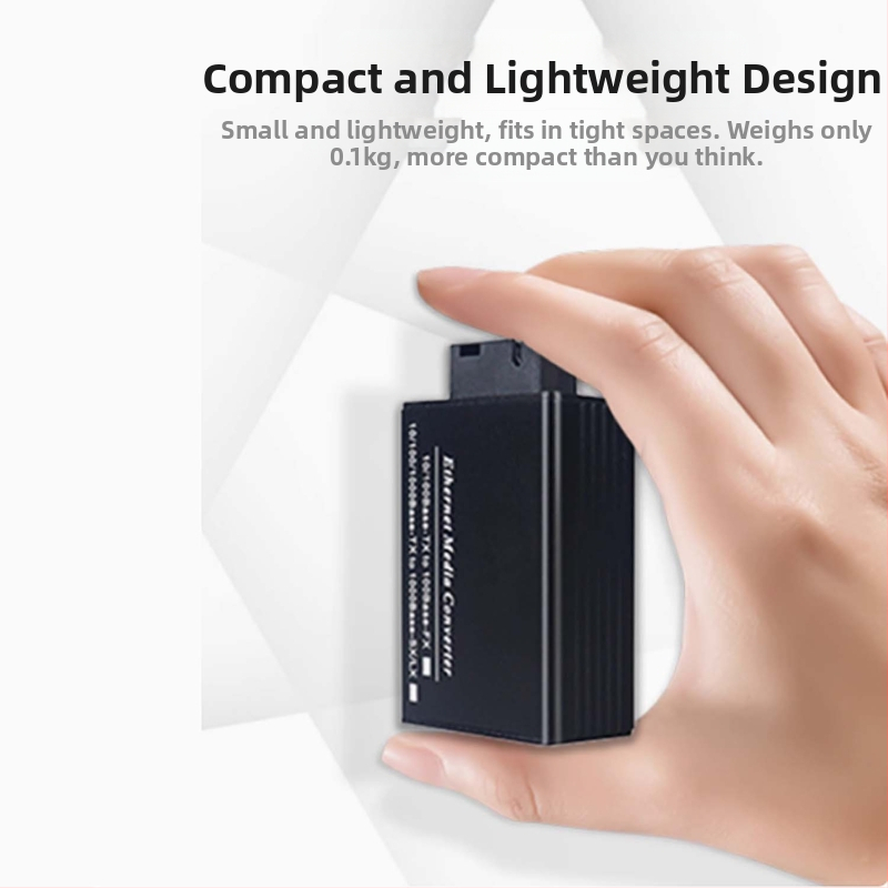 Gigabitový optický médiový konvertor s 1 RJ45 a 1 SFP, kompaktný dizajn