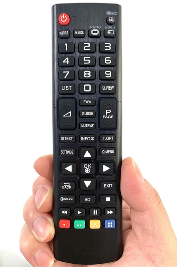 Τηλεχειριστήριο για LG LCD TV AKB73715603 — HJ, ABS υλικό, μπαταρίες 2xAAA, εμβέλεια 12–15 μέτρα