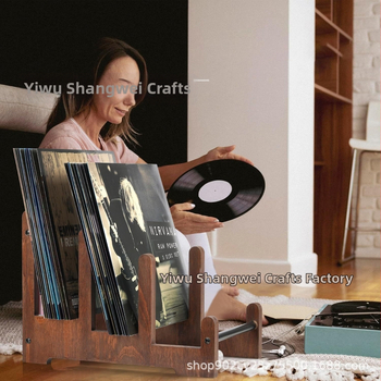 Ξύλινο ράφι αποθήκευσης γραφείου για περιοδικά, επιστολές, επαγγελματικές κάρτες και έγγραφα — τρισδιάστατος σχεδιασμός (Sw-25062701) Still in position