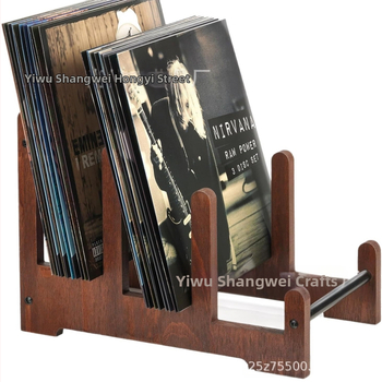 Ξύλινο ράφι αποθήκευσης γραφείου για περιοδικά, επιστολές, επαγγελματικές κάρτες και έγγραφα — τρισδιάστατος σχεδιασμός (Sw-25062701) Still in position