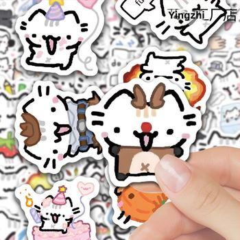 Στικέρ με Cat Meme Basil Kitten – χειροποίητο καρτούν, κωδικός προϊόντος Yingzhi 712900414001