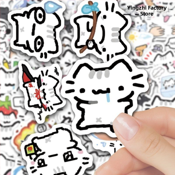 Στικέρ με Cat Meme Basil Kitten – χειροποίητο καρτούν, κωδικός προϊόντος Yingzhi 712900414001