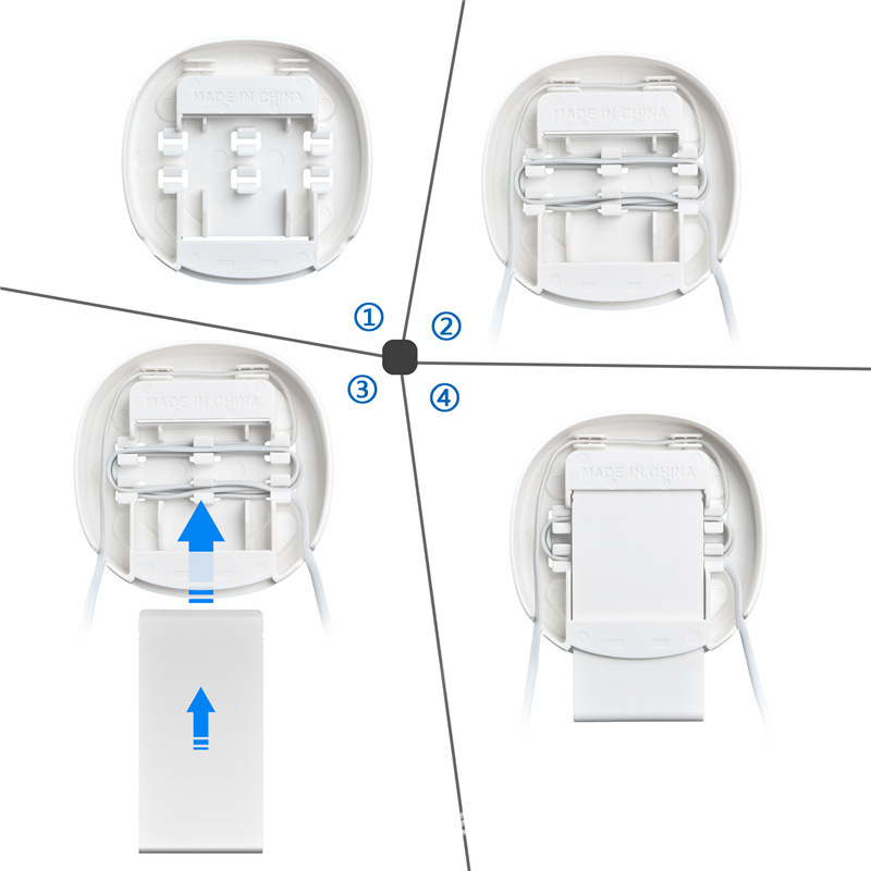 Držač za zid za ruter kompatibilan s TP-Link Deco M4/E4/P9/S7 – Plastika, vakuumska montaža na zid, Višenamjenski ormar/polica za skladištenje, Stil M4