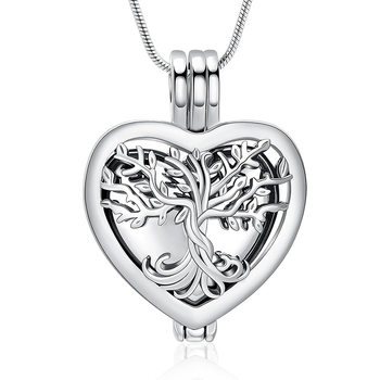 Κολιέ από ανοξείδωτο ατσάλι σε σχήμα καρδιάς για στάχτες – ανοιγόμενη θήκη για αγαπημένους και κατοικίδια