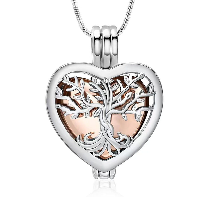 Κολιέ από ανοξείδωτο ατσάλι σε σχήμα καρδιάς για στάχτες – ανοιγόμενη θήκη για αγαπημένους και κατοικίδια