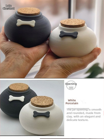 Κεραμική θήκη στάχτης κατοικίδιων (σκύλοι και γάτες) - θήκη μνήμης, σχέδιο σε στυλ ανέμου, δυνατότητα προσαρμογής