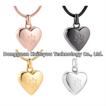 Κολιέ από ανοξείδωτο ατσάλι, σχέδιο καρδιάς, ηλεκτροπλατίωση, Αριθμός παραγωγής 94665, σειριακός αριθμός 84584