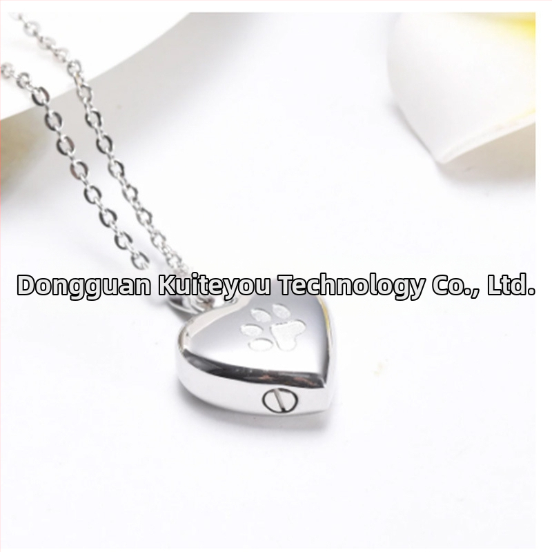 Гердан от неръждаема стомана, сърдечен дизайн, електроплатинация, производствен номер 94665