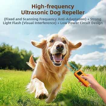 Υπερηχητικός Εκπαιδευτής Σκύλων Με Διπλή Κεφαλή, Φορητός, Επαναφορτιζόμενος, ABS