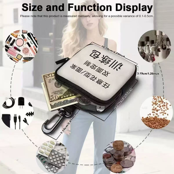 Állatmintás érmetárca, bőrből, vízálló, ultra könnyű, összehajtható