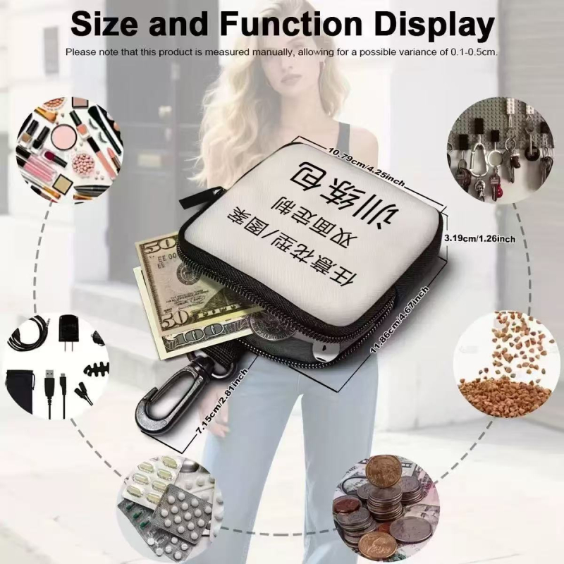 Állatmintás érmetárca, bőrből, vízálló, ultra könnyű, összehajtható