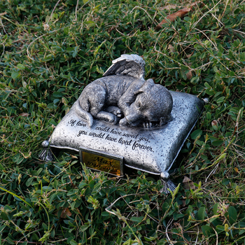 Паметник за домашни любимци от смола – гравиран надпис, пасторален стил, лазерно отпечатано смолено изделие