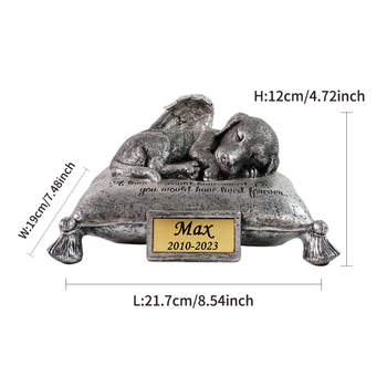 Паметник за домашни любимци от смола – гравиран надпис, пасторален стил, лазерно отпечатано смолено изделие