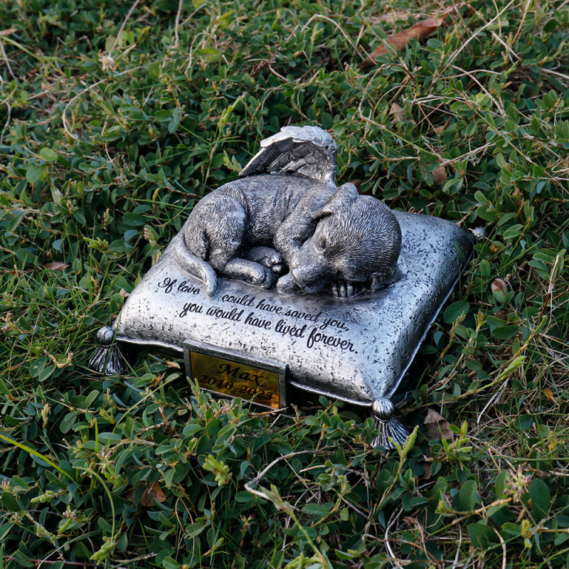 Spomenik za kućne ljubimce od smole - graviranje, pastelni stil, laserski ispis