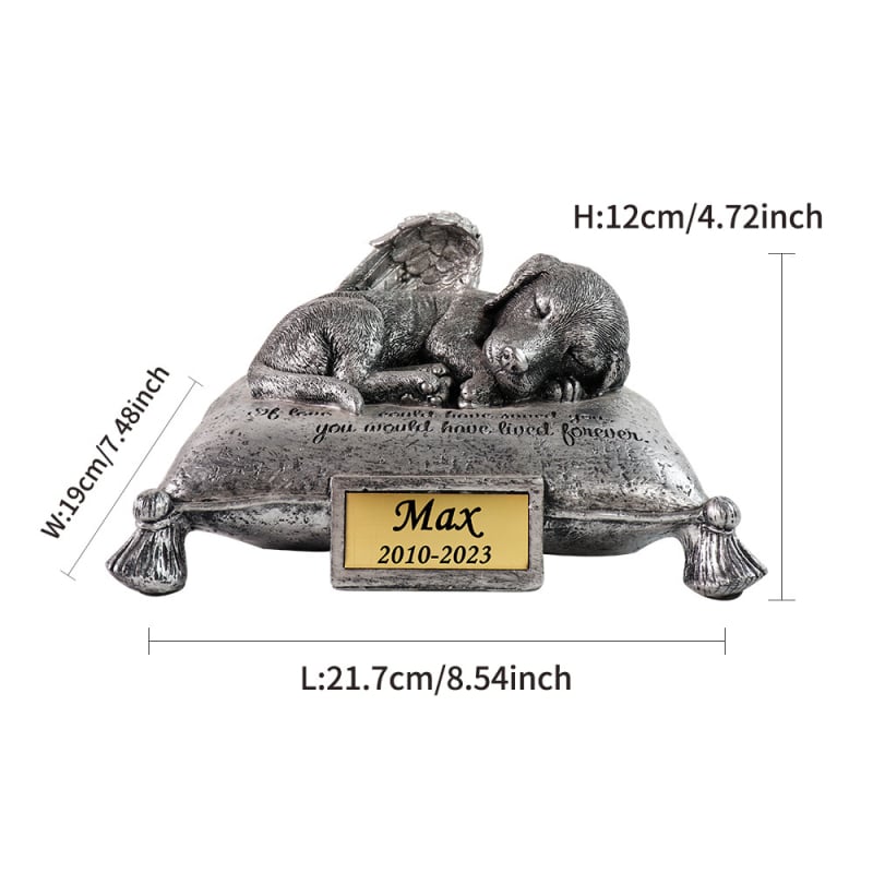 Spomenik za kućne ljubimce od smole - graviranje, pastelni stil, laserski ispis