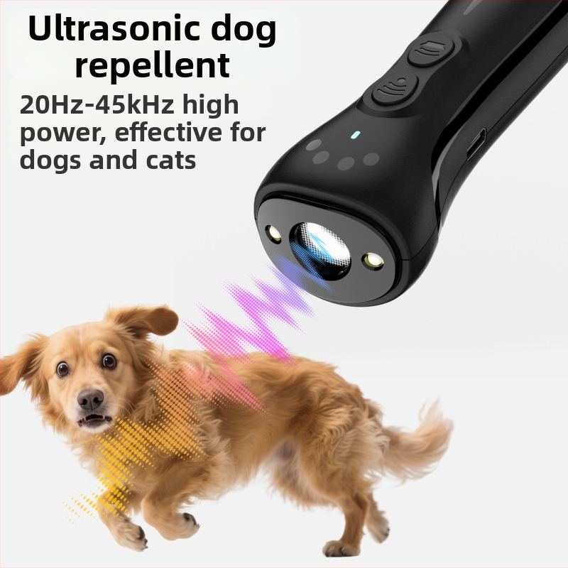 W32 Υπερηχητικός Απωθητής Σκύλων – Αντι-Γαβίσματος, Φορτιζόμενος, Μεταβλητή Συχνότητα, LED Χειρολαβή
