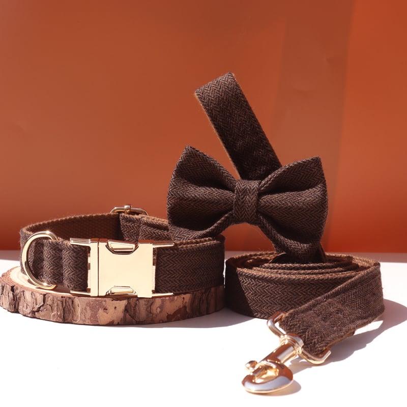 Šunų antkaklis su kaspinu, reguliuojamas dirželis, išgraviruojamas, švelnus kaklui, metalinė sagtis nuo praradimo