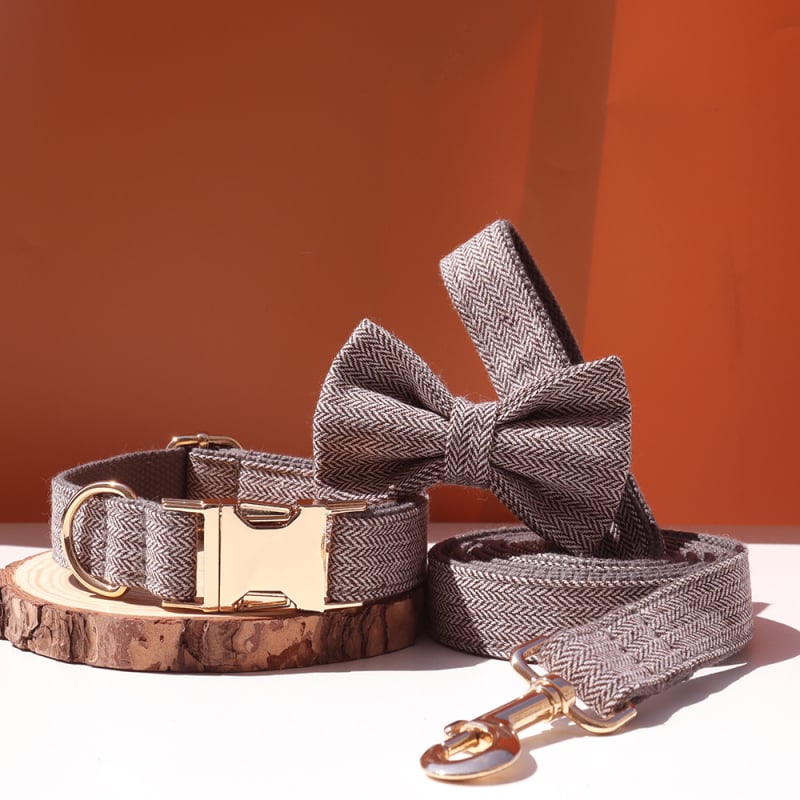 Šunų antkaklis su kaspinu, reguliuojamas dirželis, išgraviruojamas, švelnus kaklui, metalinė sagtis nuo praradimo