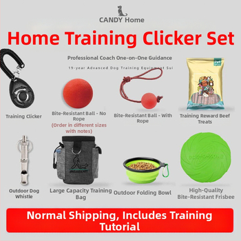 Šunų treniravimo rinkinys su klikeriu ir juostiniu krepšiu – Treniruoklių įranga (Medžiaga: Kitas; Prekės ženklas: Kitas; Produkto kategorija: Slidus plokšči)