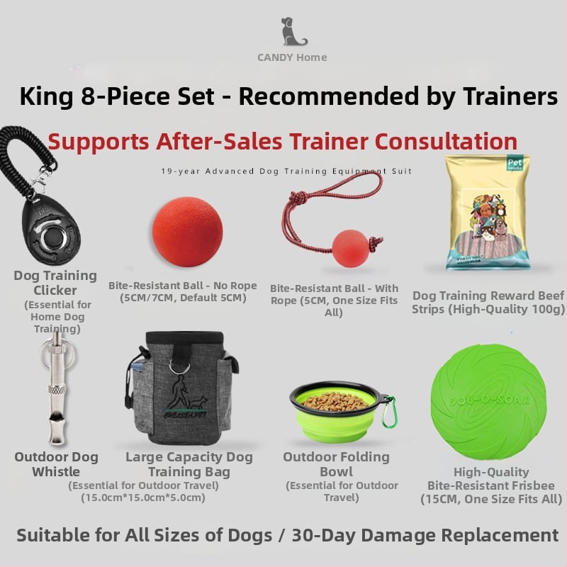 Šunų treniravimo rinkinys su klikeriu ir juostiniu krepšiu – Treniruoklių įranga (Medžiaga: Kitas; Prekės ženklas: Kitas; Produkto kategorija: Slidus plokšči)