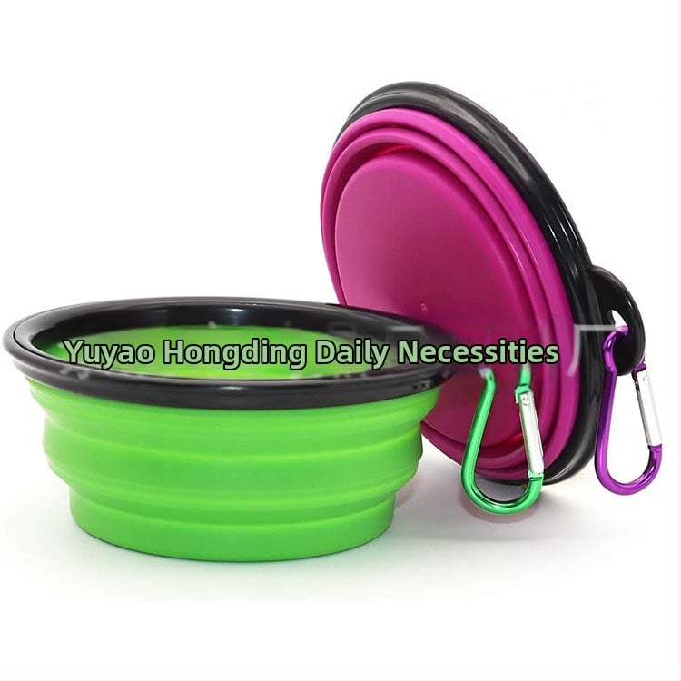 Silikono sulankstomas šunų dubuo kelionėms (Medžiaga: Silikonas)