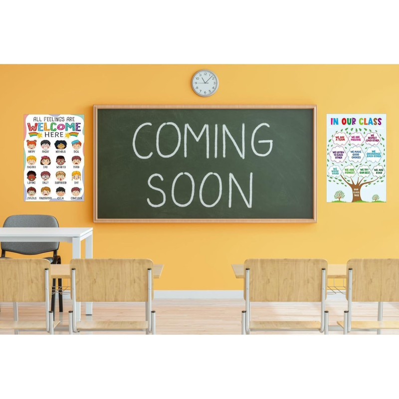 Klasės taisyklių plakatas mokyklai — aukštos raiškos spalvotas spausdinimas ant kartono, 28,5 × 42 cm, vieno lapo formato